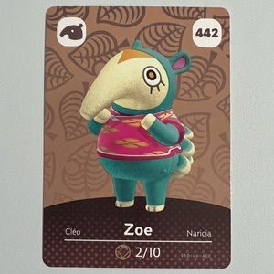 Animal Crossing Amiibo Card - Zoe - 442